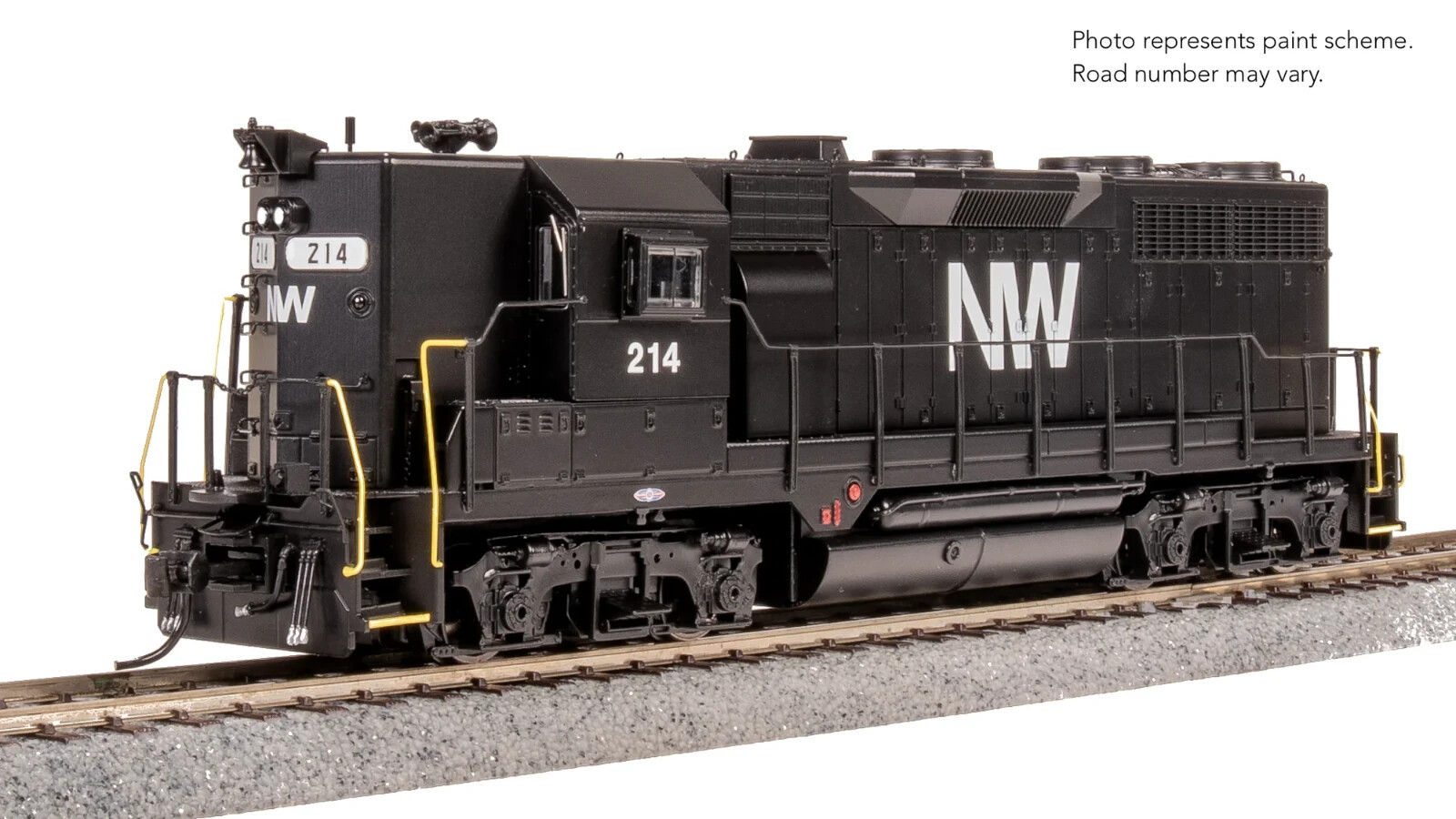 Broadway Limited HO 8935 EMD GP35, N&W 203, Black w/ White, High Hood, Paragon4