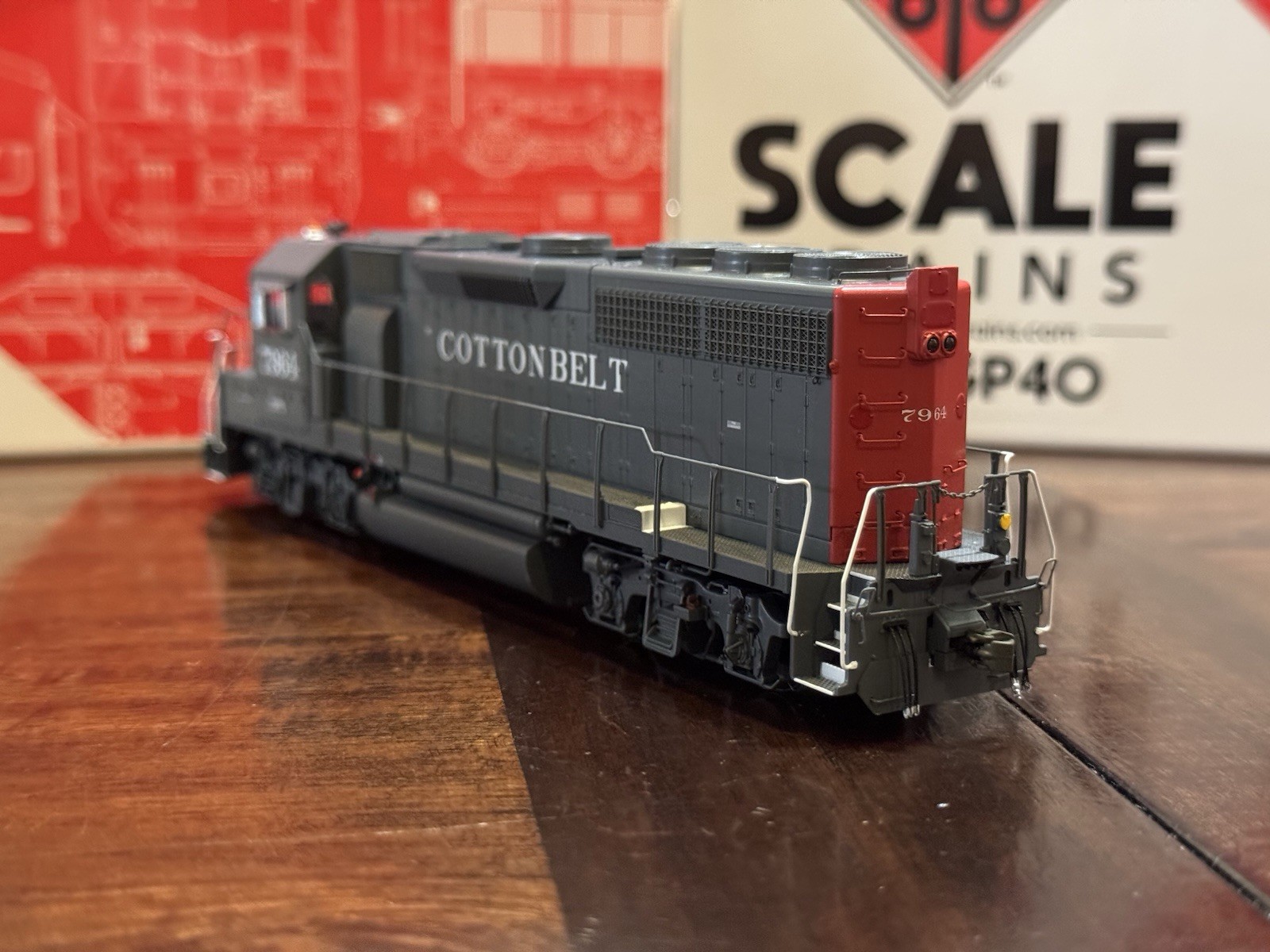HO ScaleTrains Rivet Counter Cotton Belt SSW GP40R #7964 SXT41917 DCC & Sound