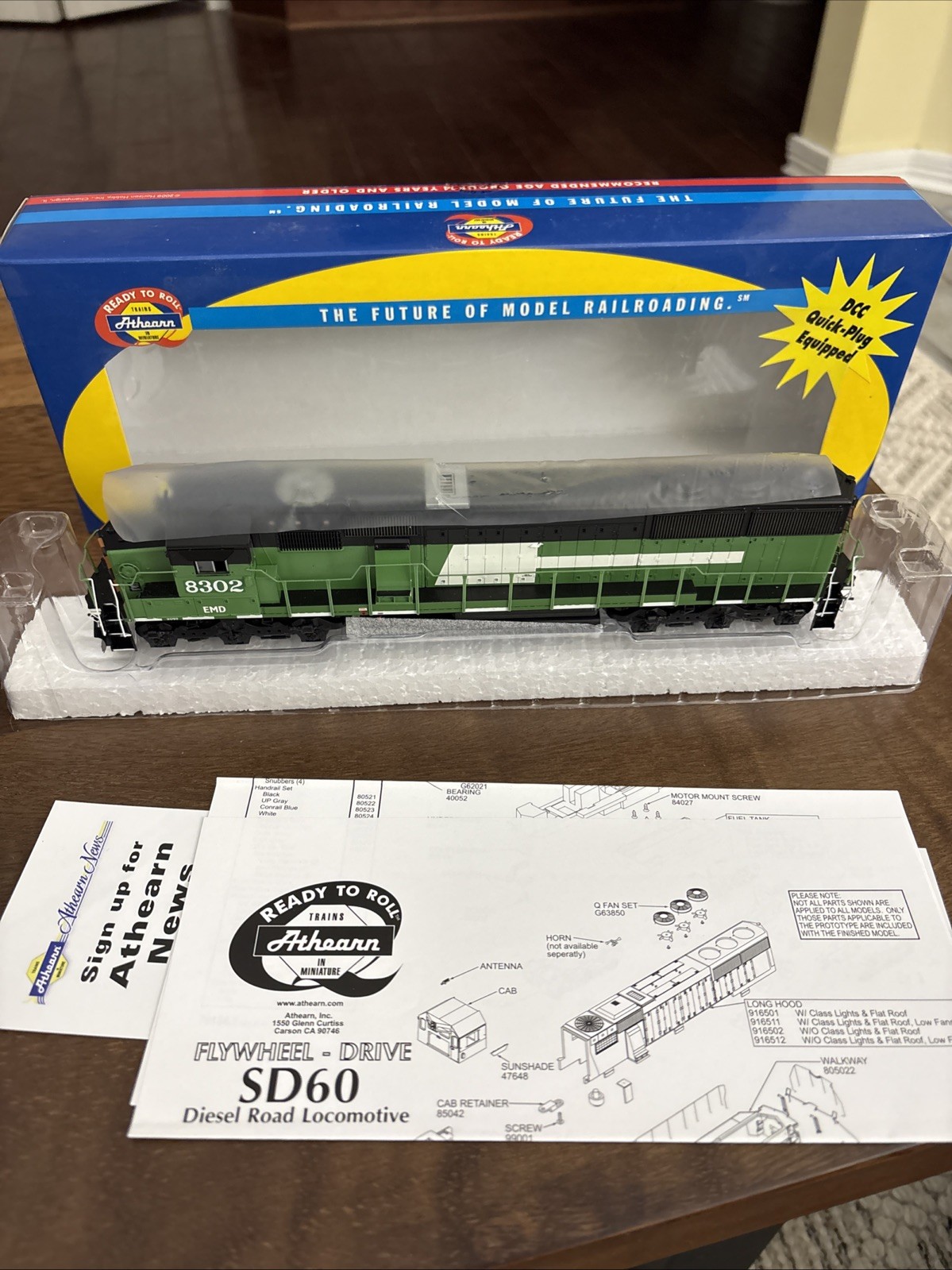 Athearn RTR 78803 Electro Motive Leasing Ex-BN Demo SD-60 DCC HO scale 8302