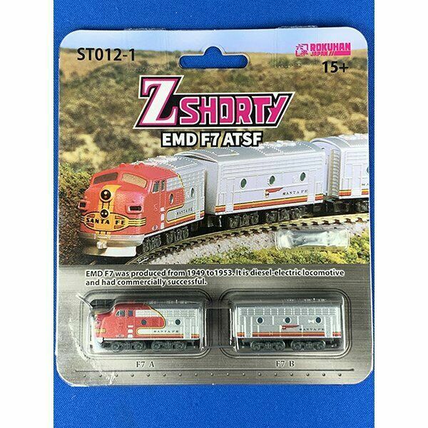 Z scale Rokuhan ST012-1 Powered ATSF EMD F7A/B Loco w/Mkln cplrs (tested) #1