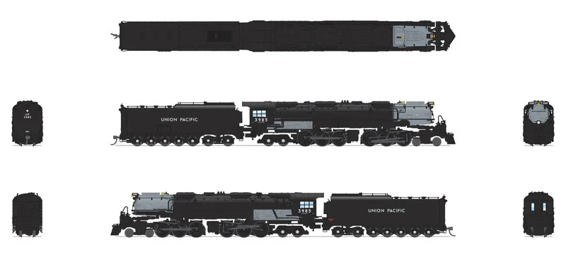 BROADWAY LIMITED #6986 N SCALE UP 4-6-6-4 CHALLENGER PARAGON 4 DCC/SND #3985~NEW