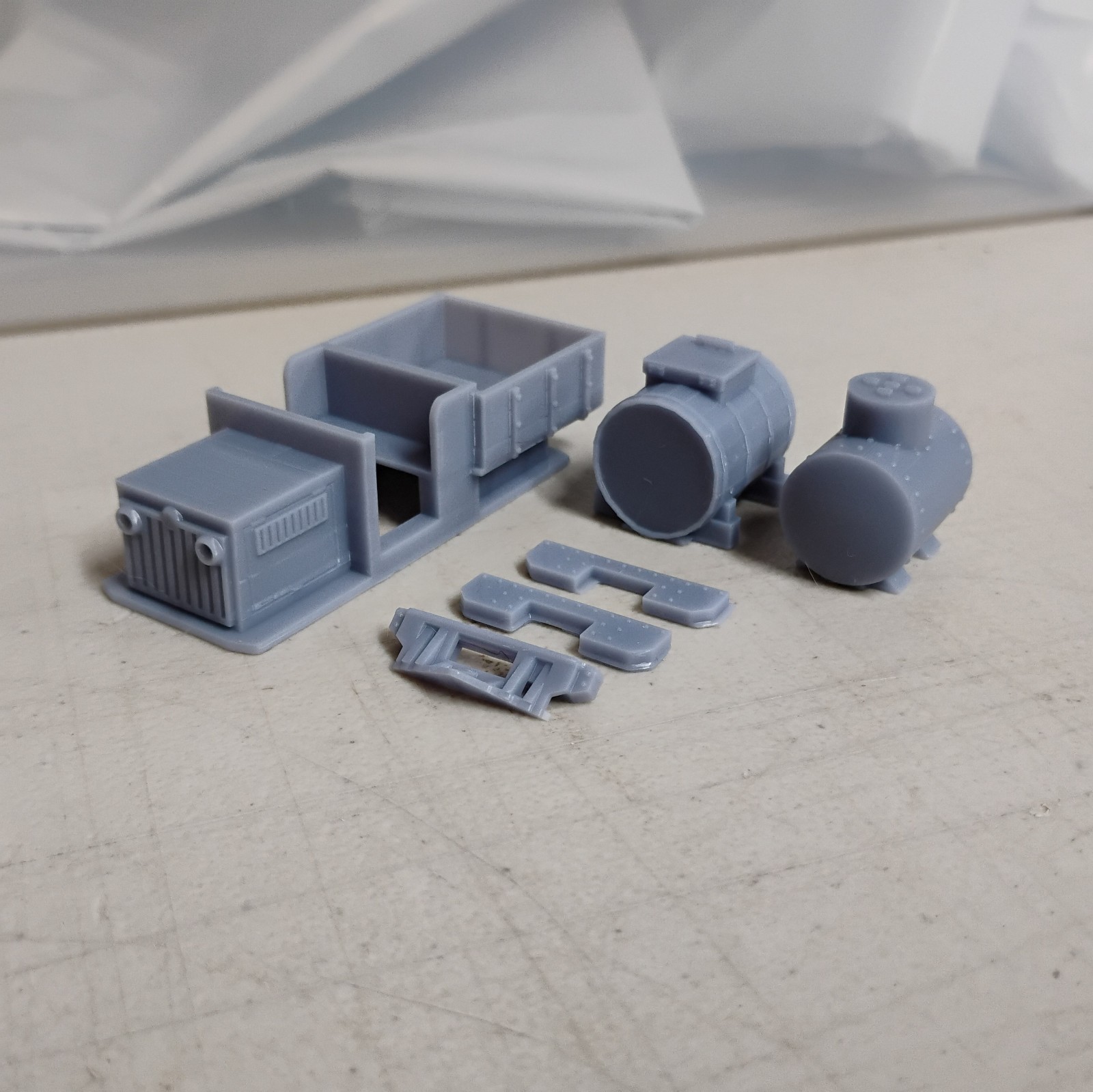 On18 RAIL TRUCK kit #1. For the Kato 11-109 chassis. RESIN 3D Print. NEW!