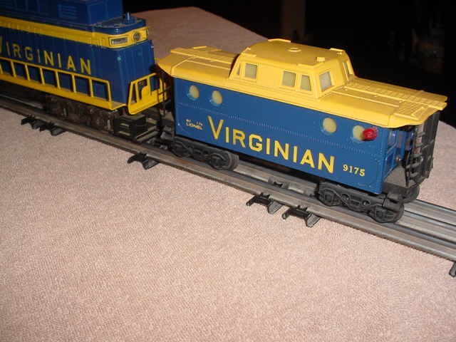 Lionel Virginian Rectifier # 8659 Electric Locomotive W/CABOOSE # 9175 0-027
