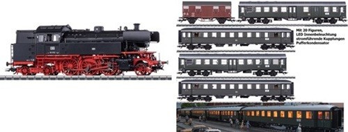 Märklin 39665 +41329 Steam Locomotive Br 66 + Car Set Sound Many Functions New