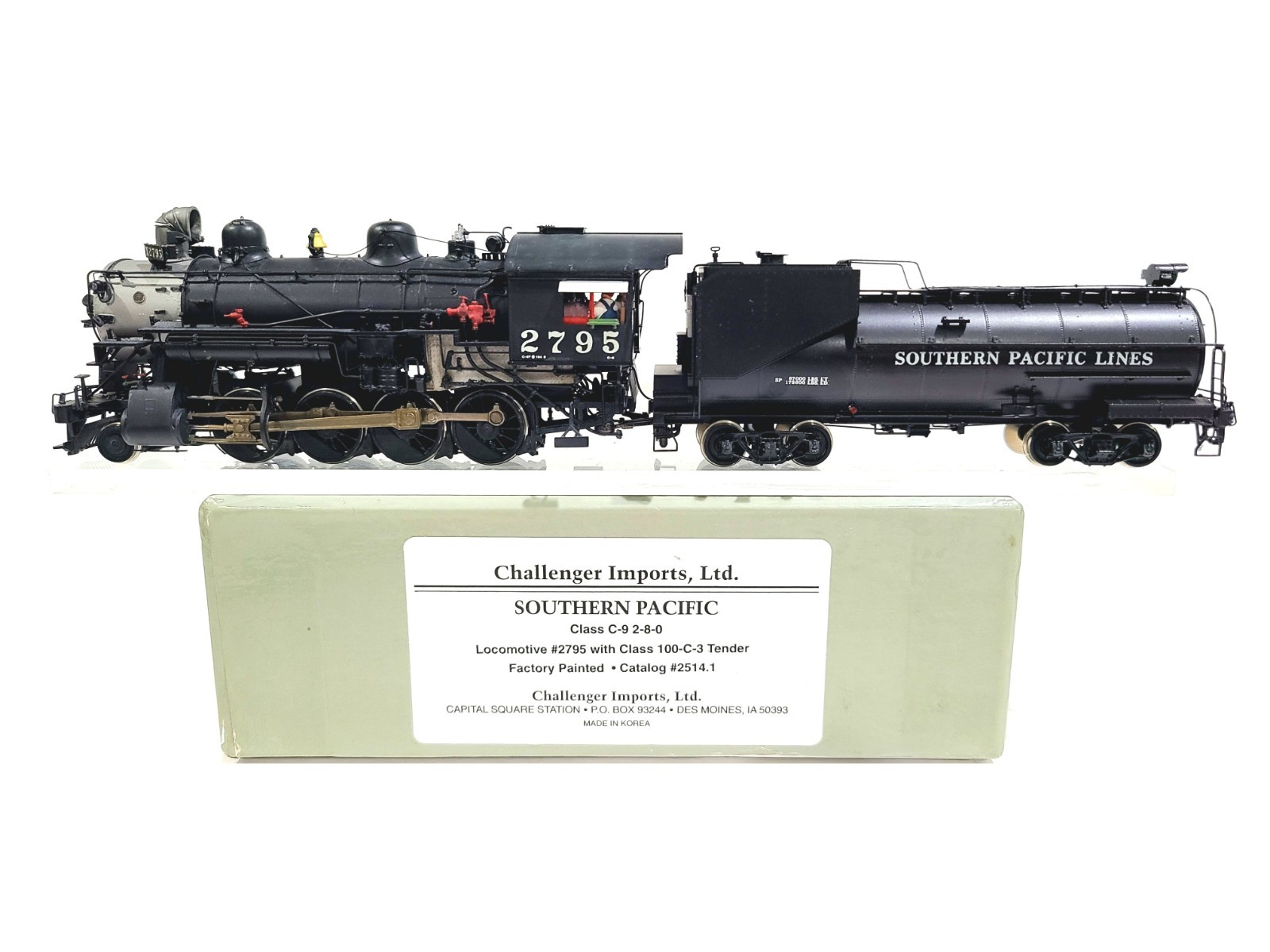 Challenger CIL Boo-Rim SP C-9 2-8-0 Southern Pacific #2795 HO Brass #2514.1
