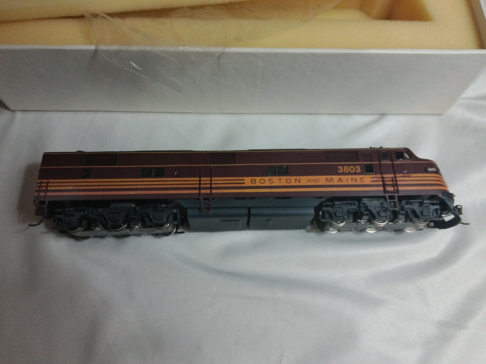 HO Scale Sunset Models Boston and Maine EMD E7 A-Unit Brass DC Locomotive