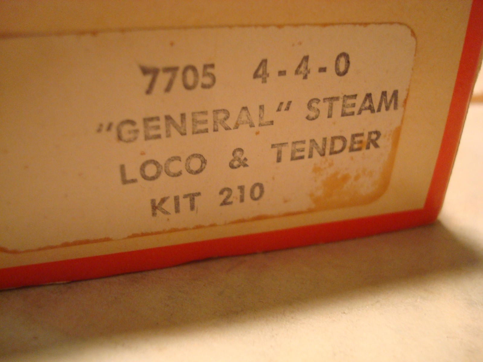 Tyco SteamLocomotiveKit 210 General LocoTender 4-4-0 7705 allparts in sealed bgs