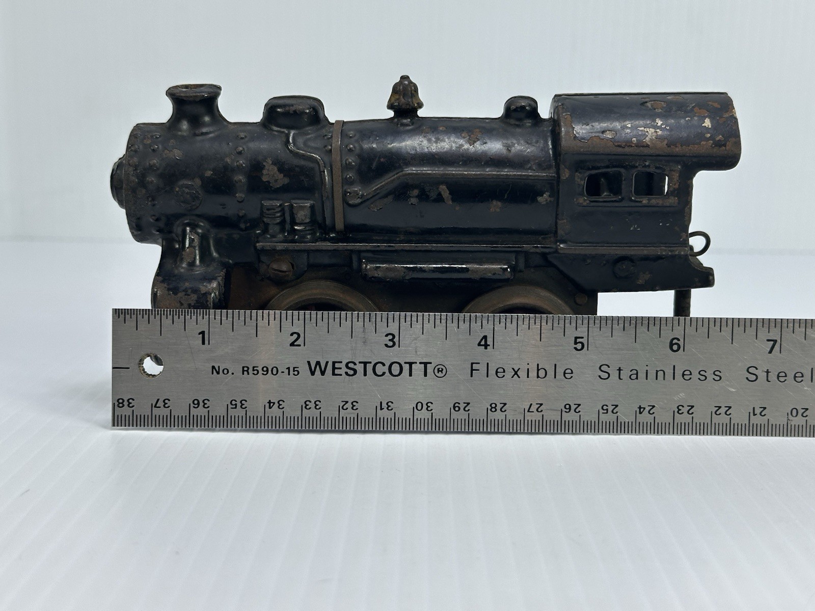 Antique Cast Iron Toy Windup Train Locomotive Grill Broken