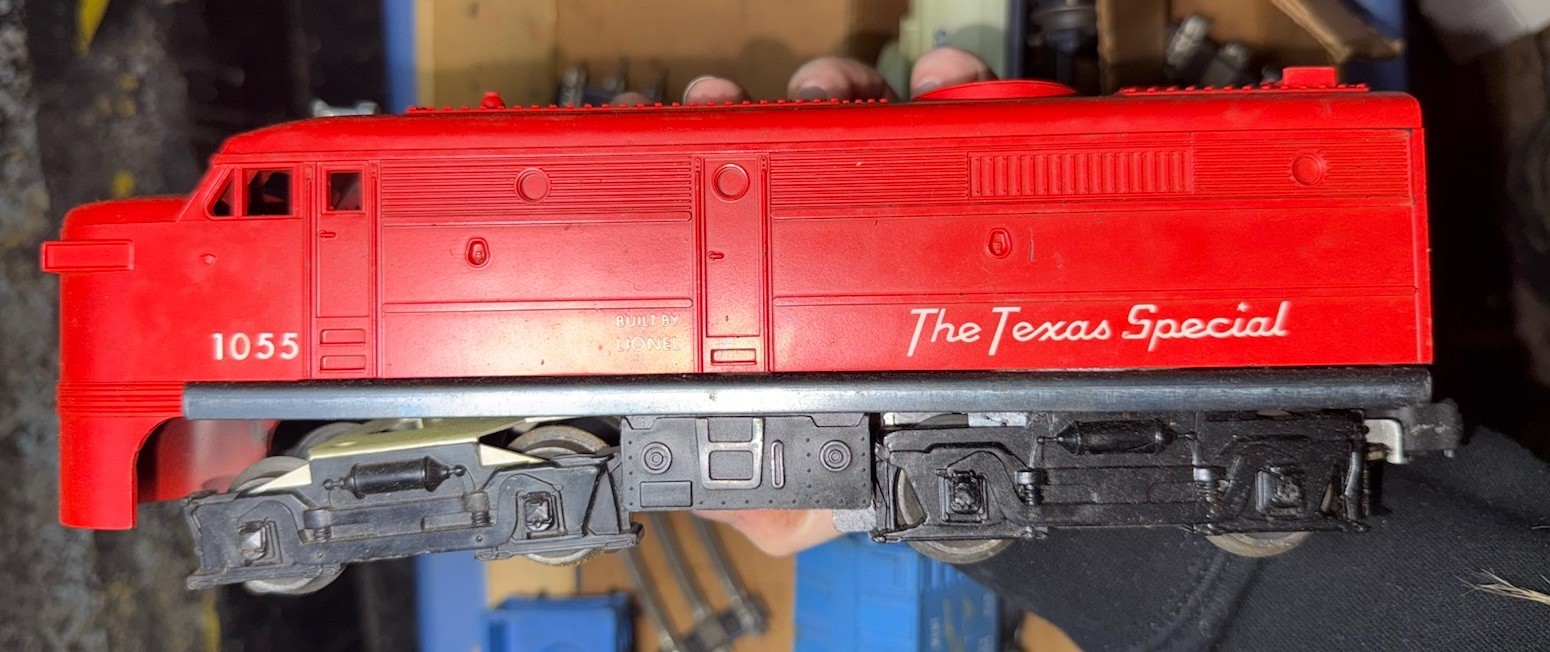 Lionel Mixed Lot #1055 The Texas Special Alco A, Spinning Tackle &O Gauge Tracks
