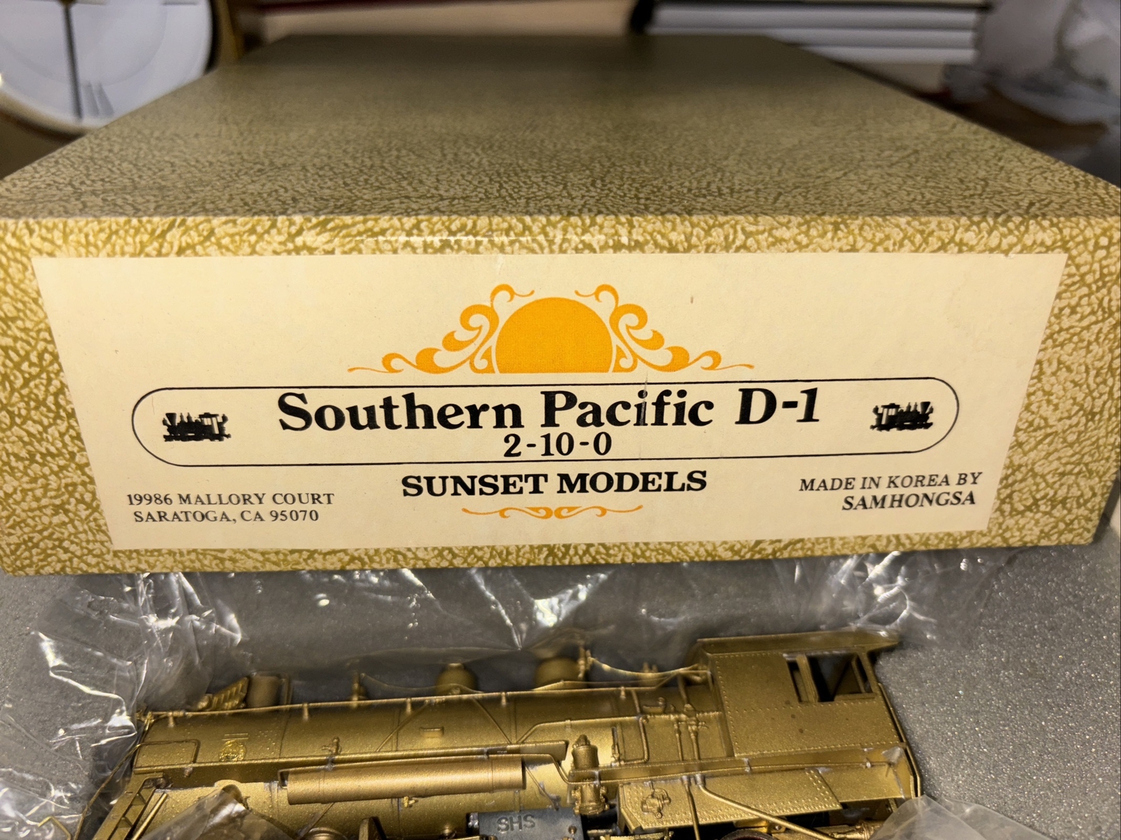 HO SCALE BRASS SUNSET MODELS SOUTHERN PACIFIC D-1 2-10-0