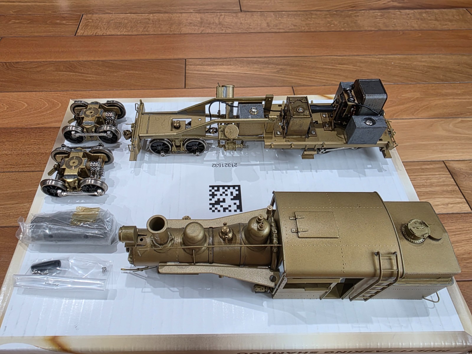 O / On3 Brass Model Train, WMC Westside Model Company Heisler No. 3 – Unpainted