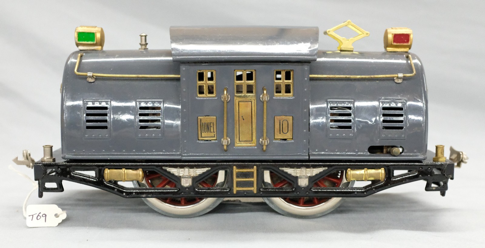 Lionel Prewar Standard Gauge Tinplate Gray 10 Electric Locomotive Restored (T69)