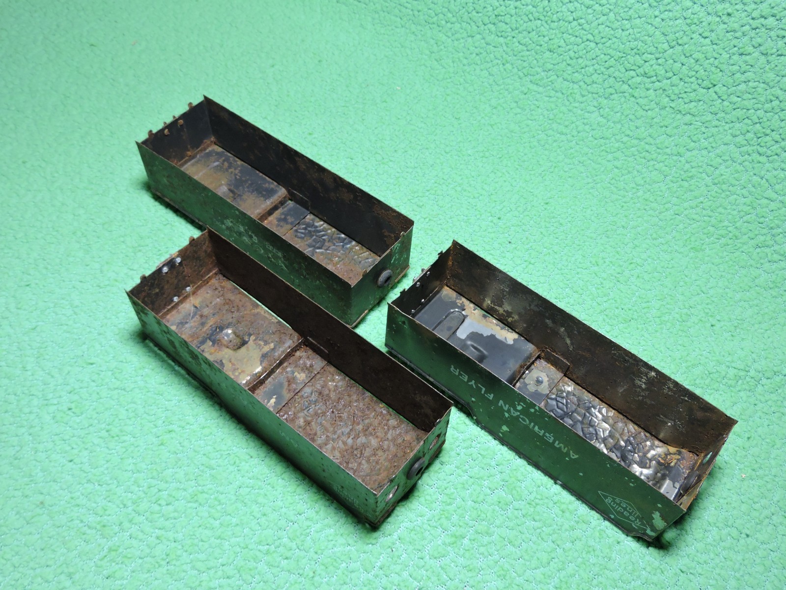 3) AMERICAN FLYER Tin Tender Body Shells for Restoration