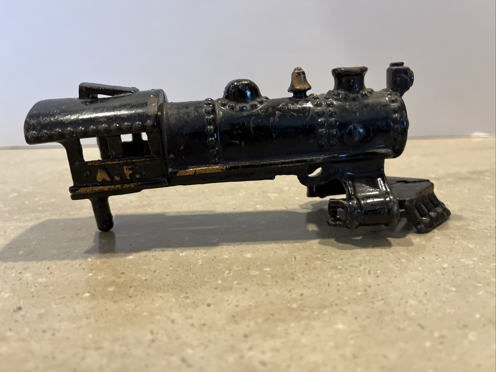 Prewar American Flyer O Black & Gold Cast Iron Steam Locomotive SHELL ONLY