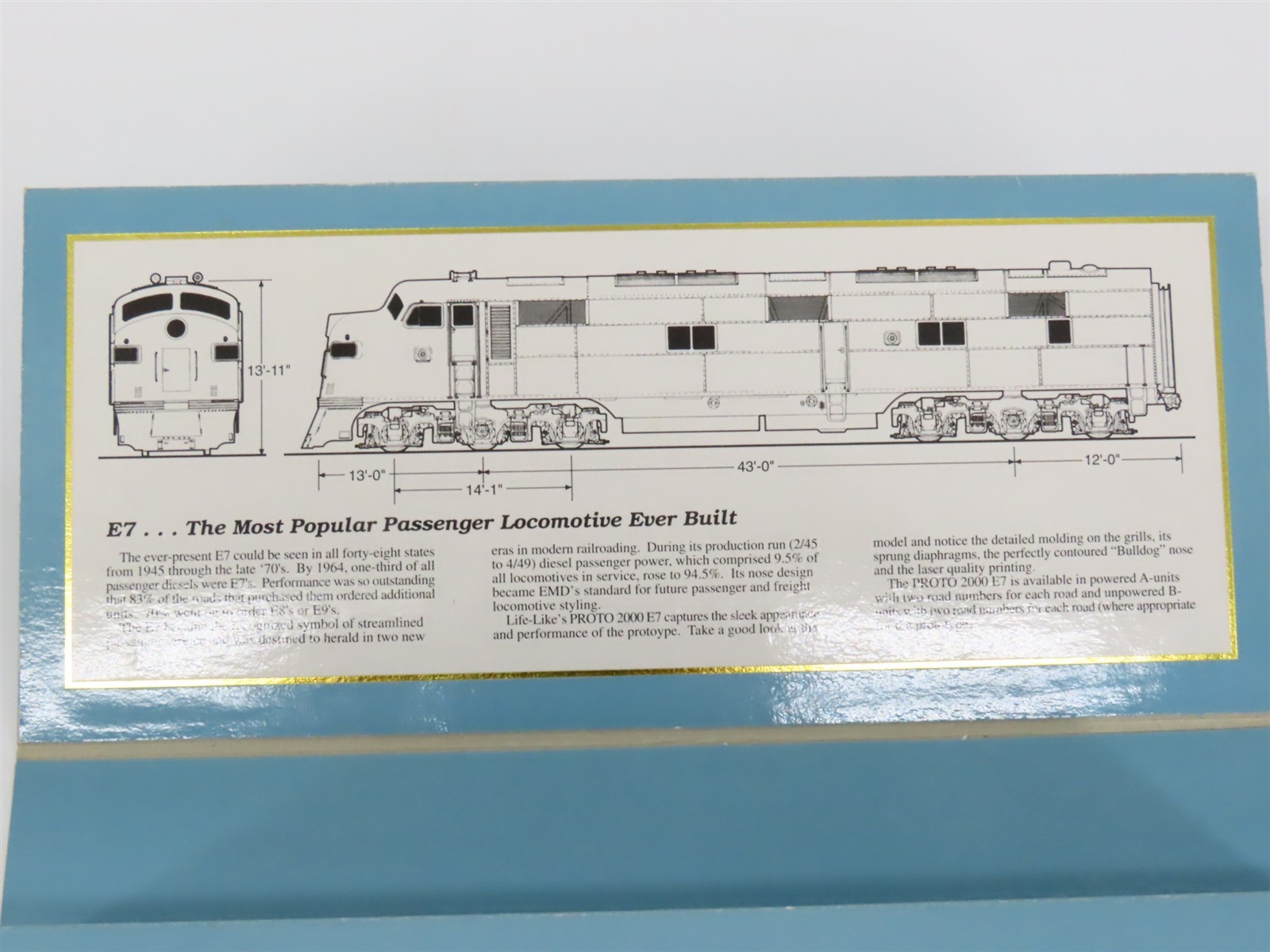 HO Scale Proto 2000 21085 SAL Seaboard E7A Diesel Locomotive #3027
