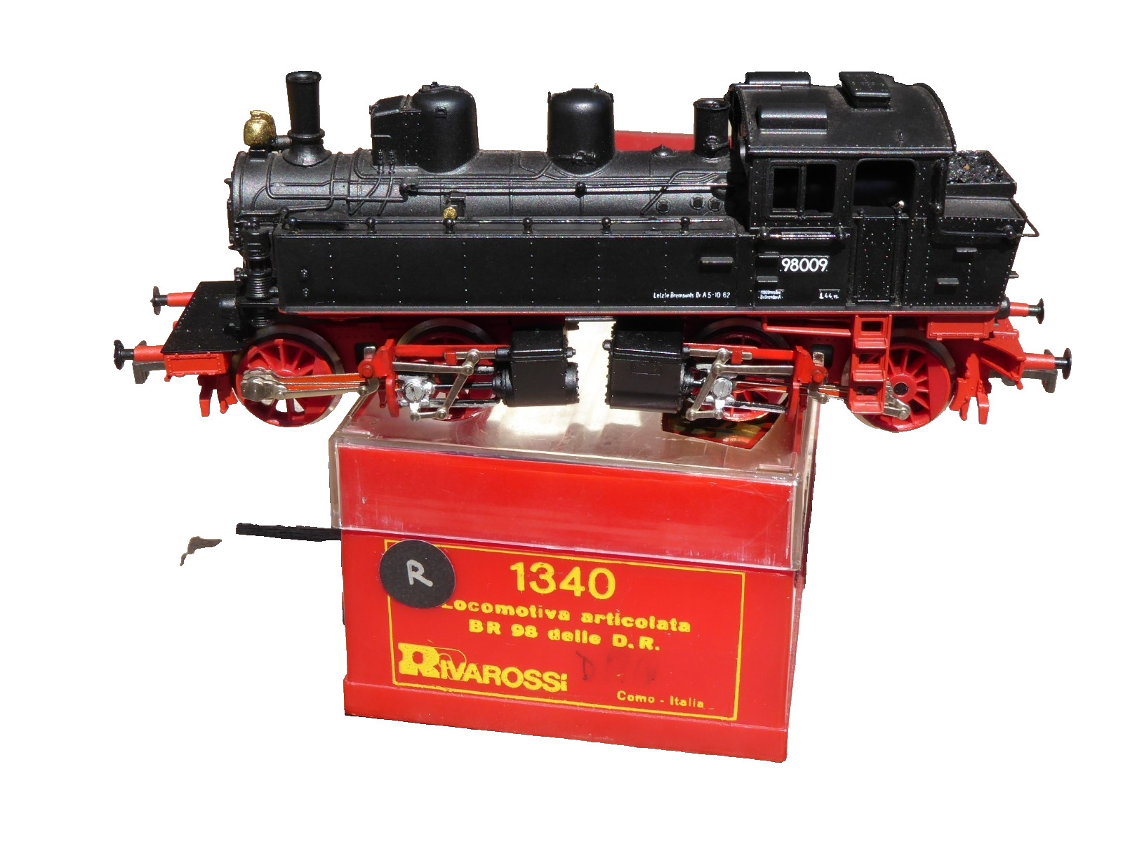 Rivarossi 1340 H0 Steam Locomotive BR 98 009 DR Cross Spoke Epoche III