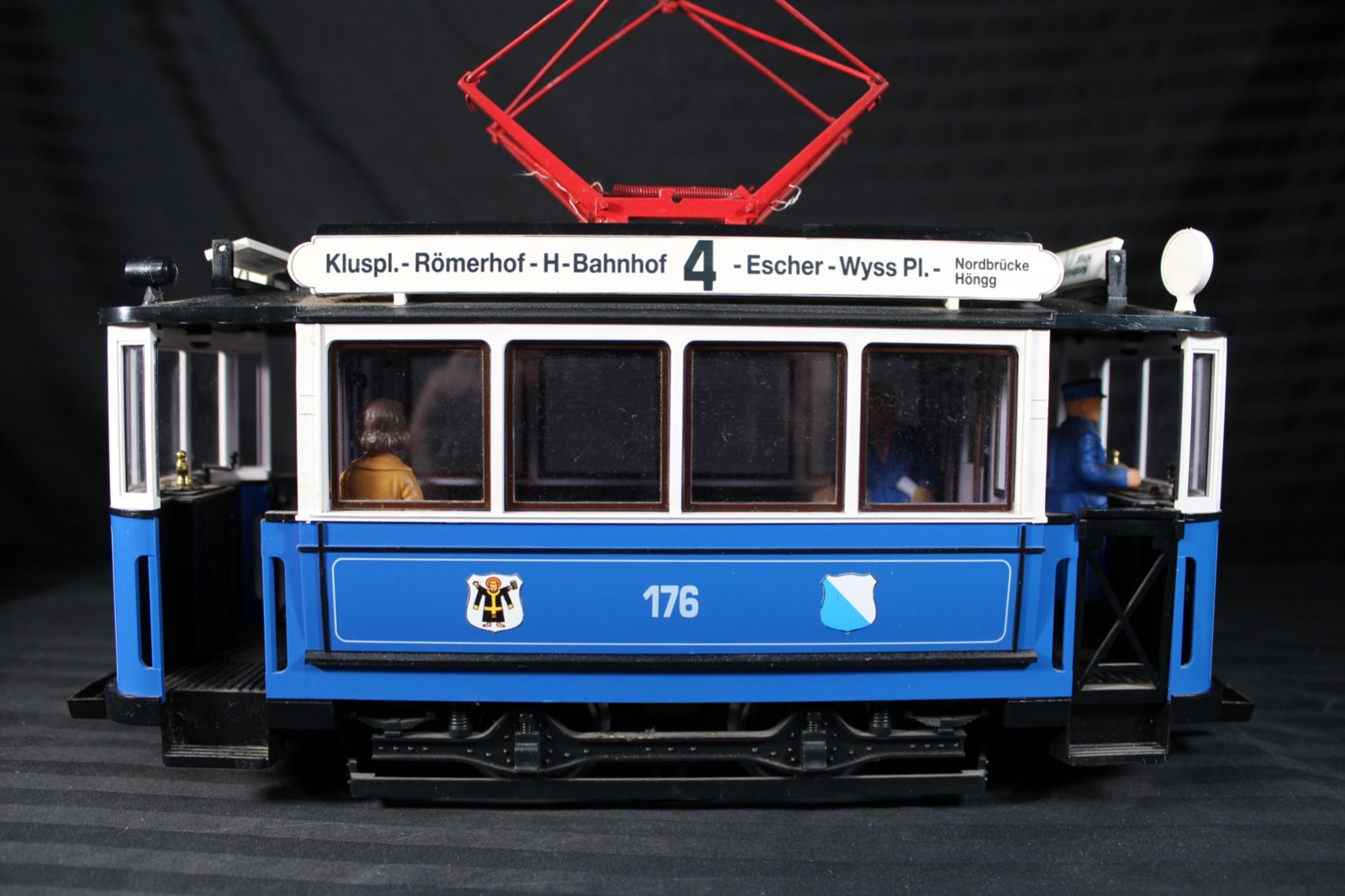 LGB 20202 2035 Trolley Street Cars Set Blue G Scale Tested LN/Box Vintage 1988