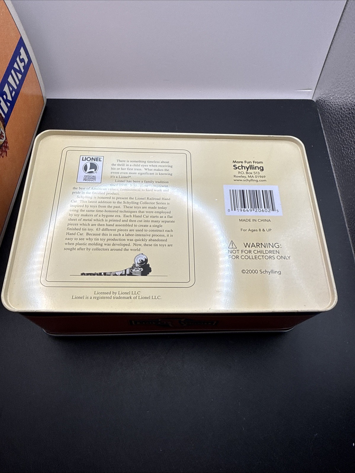 Schylling 13625 Lionel Railroad Hand Car Train Toy in Tin Box NEW IN BOX