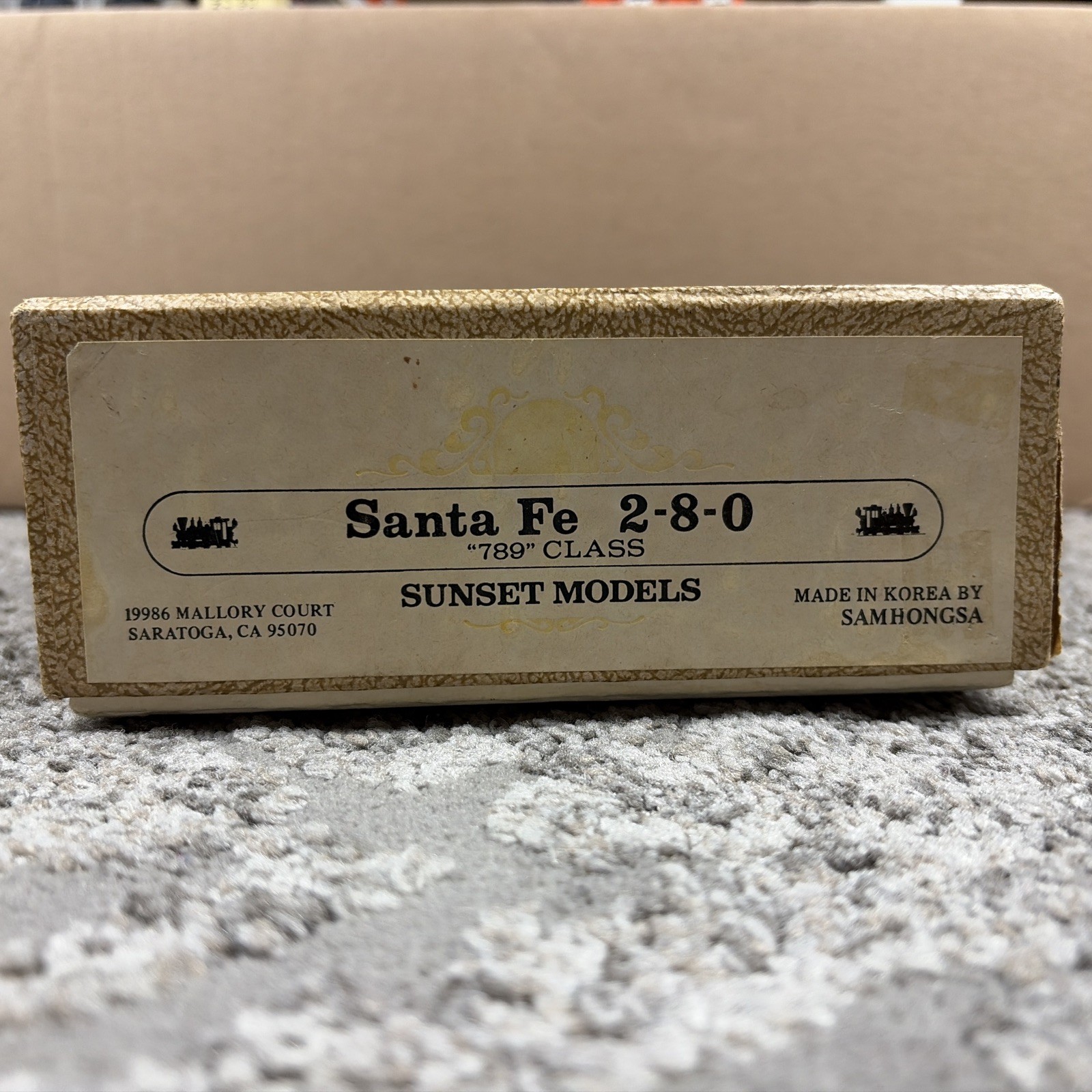 Sunset Models HO Scale Brass SANTA FE 789 CLASS 2-8-0 Steam locomotive