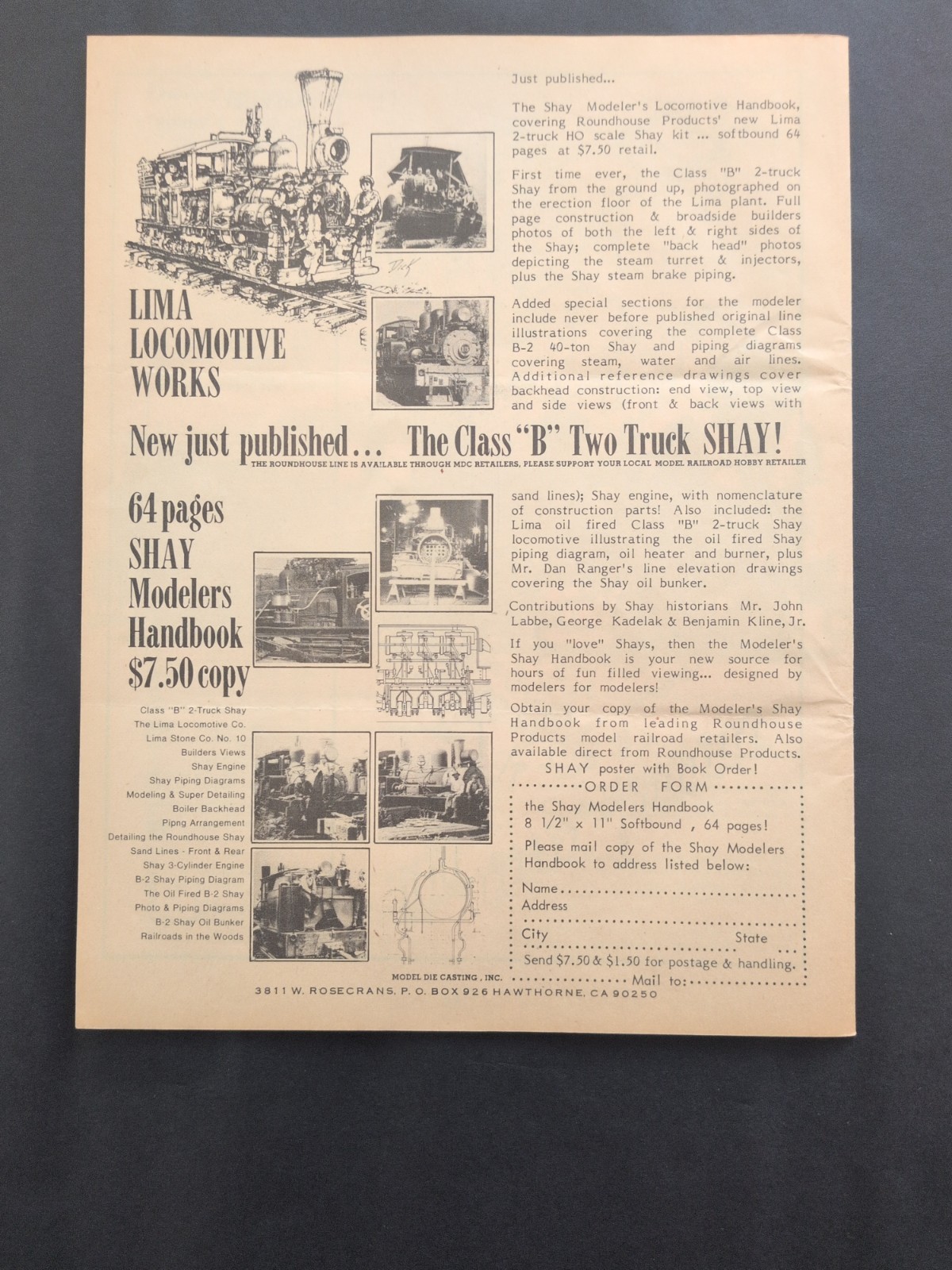 Shay Roundhouse Locomotive 360 Manual Instruction Sheet – 16 Pages