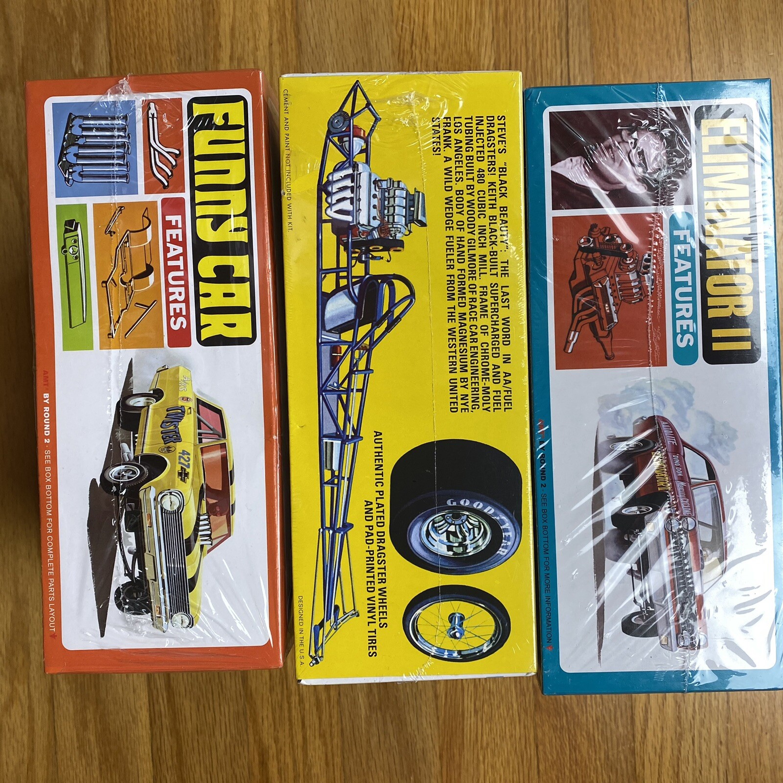 AMT Mercury Cyclone Eliminator II/Dyno Don, Black Betty, and funny car Chevy II