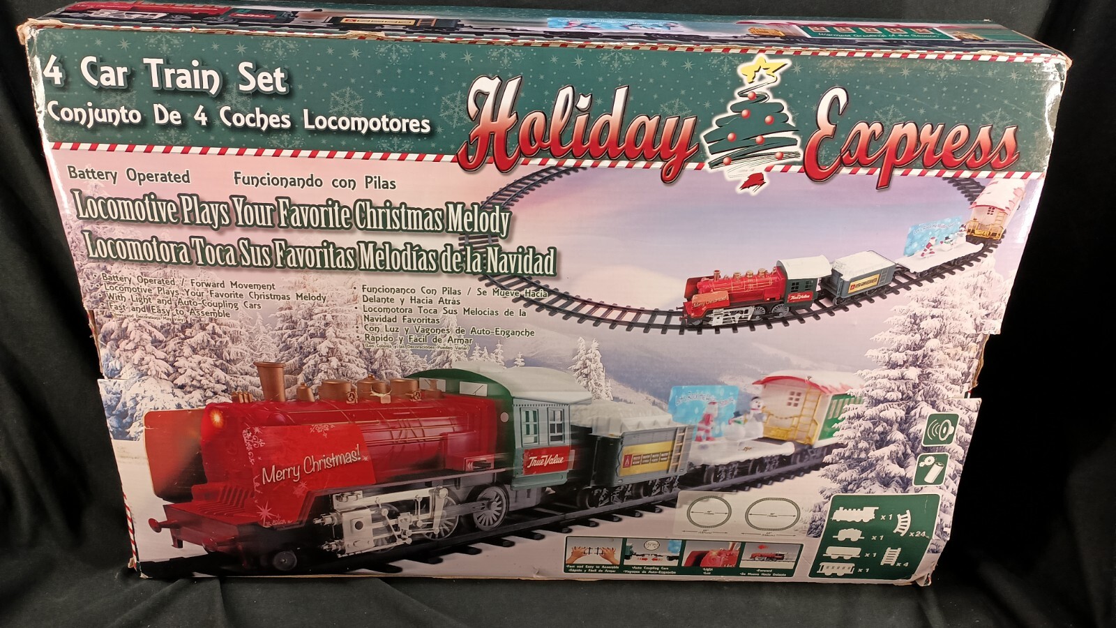 G-Scale True-Value Holiday Express Train Set Goldlok Toys UNTESTED