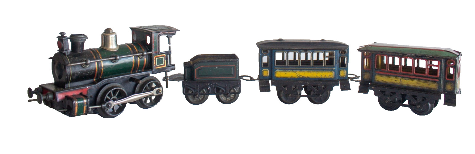 Early Version of Karl Bub (KBN) Clockwork 0-gauge Passenger Train Set