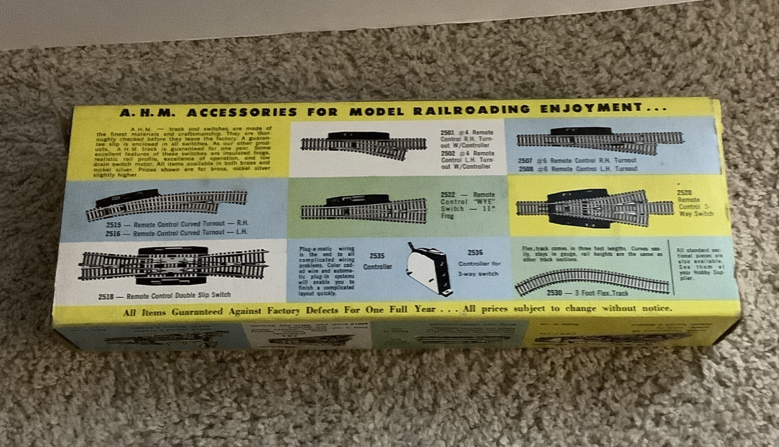 HO EMD FT Diesel 5080 F Atlantic Coast Lines A H M Original Box and papers