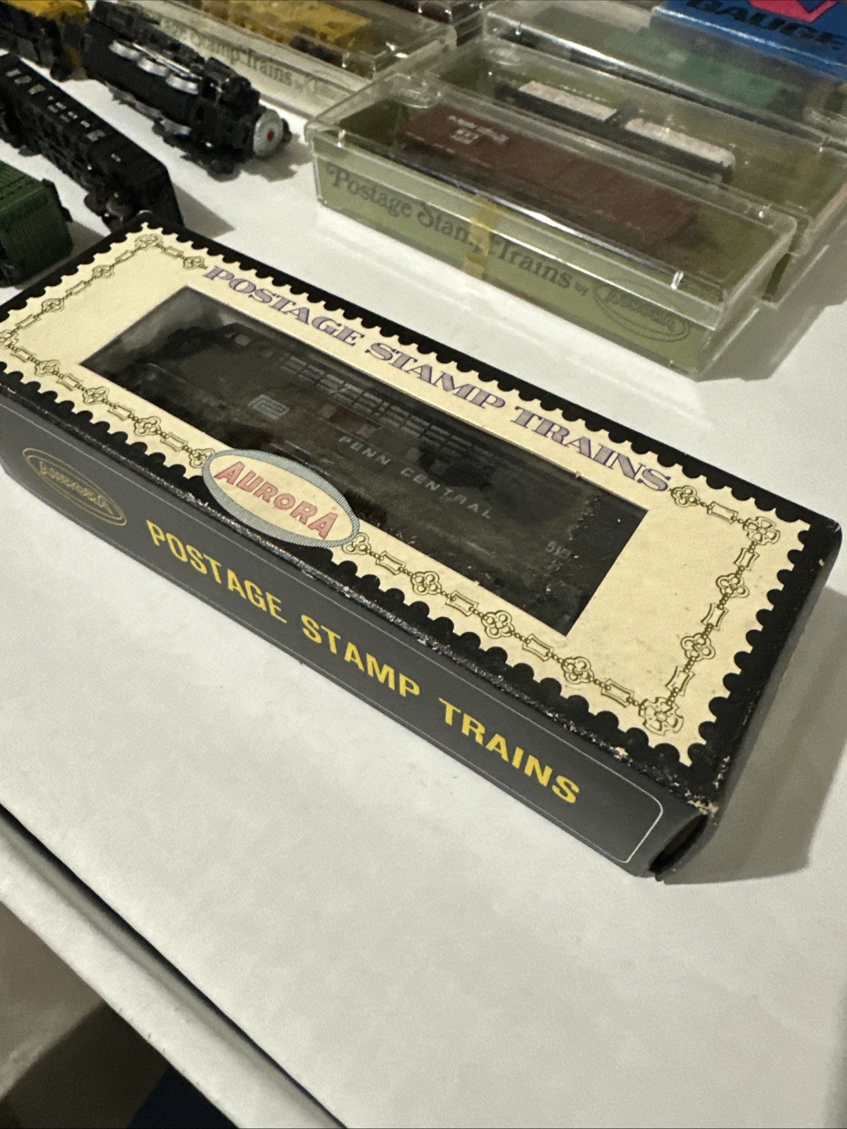 Aurora Postage Stamp Train N Scale #4859 Penn Central Locomotive Plus Lot