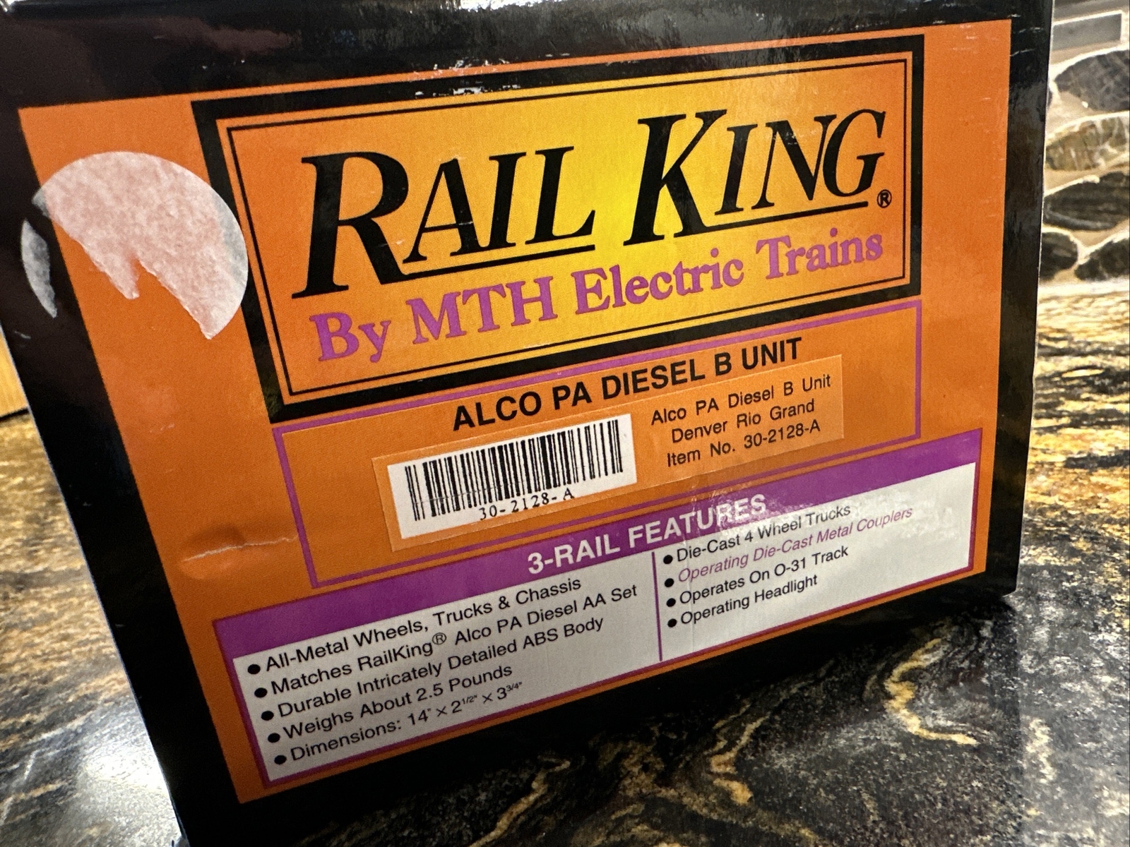 Rail King 0-31 30-2128-A Alco PA-B Diesel Unpowered Dummy – D&RGW