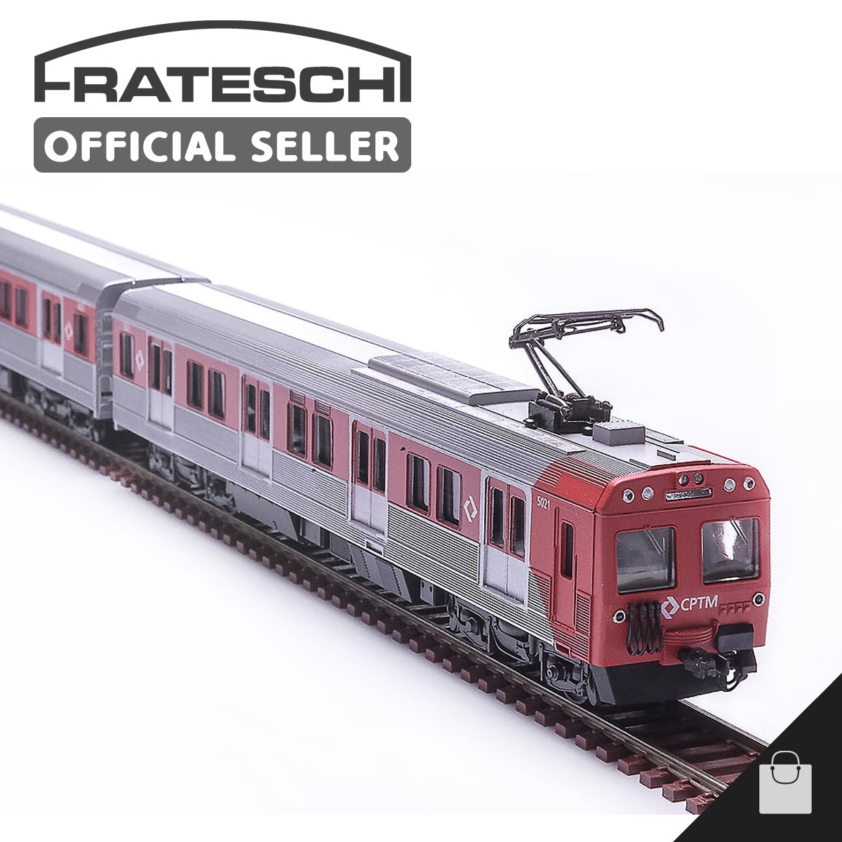 Frateschi 6318 CPTM Metropolitan Metro Subway Miniature Train 3 Car Set HO 1:87