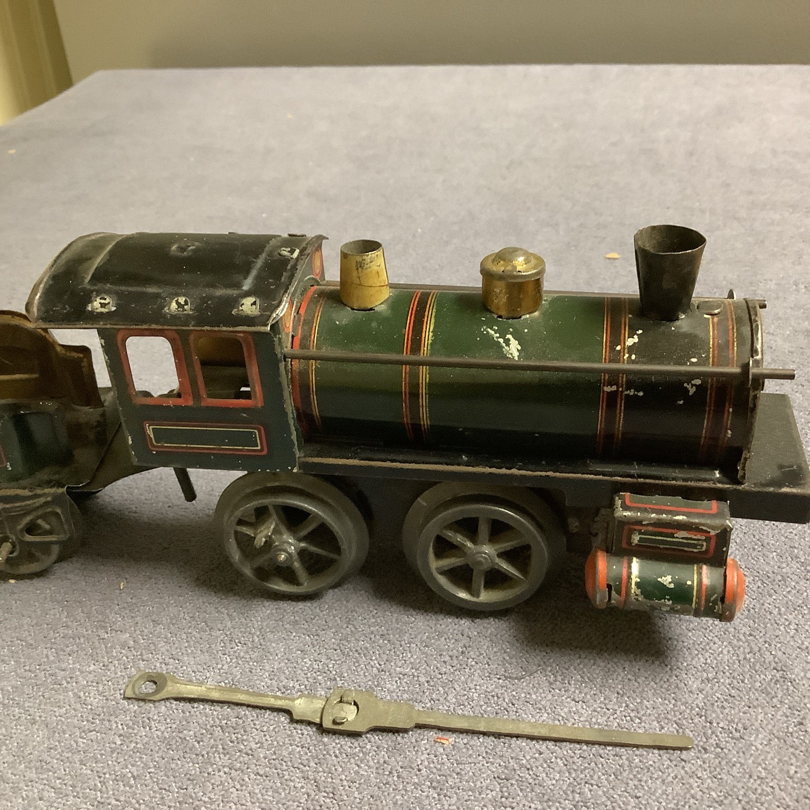Vintage Karl Bub Clockwork Locomotive And Tender O Gauge Used Tested