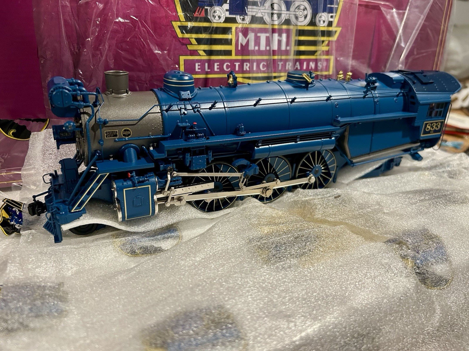 MTH 20-3460-1 Jersey Central Blue Comet 4-6-2 P47 Steam Passenger Set PS3