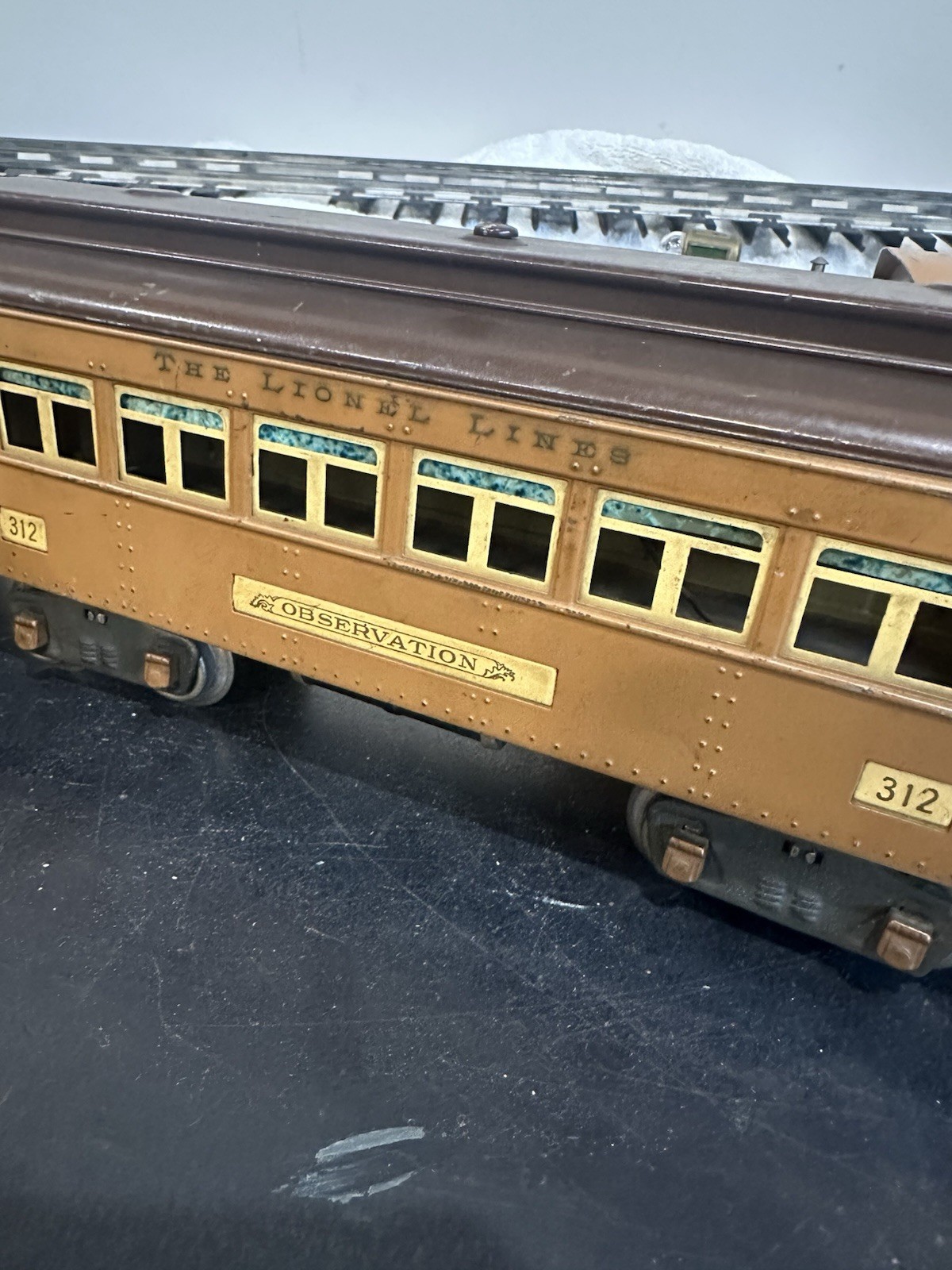 Lionel 318 Standard Gauge 4pc Set 0-4-0 State Brown 1924-32 Runs Reverses Lights