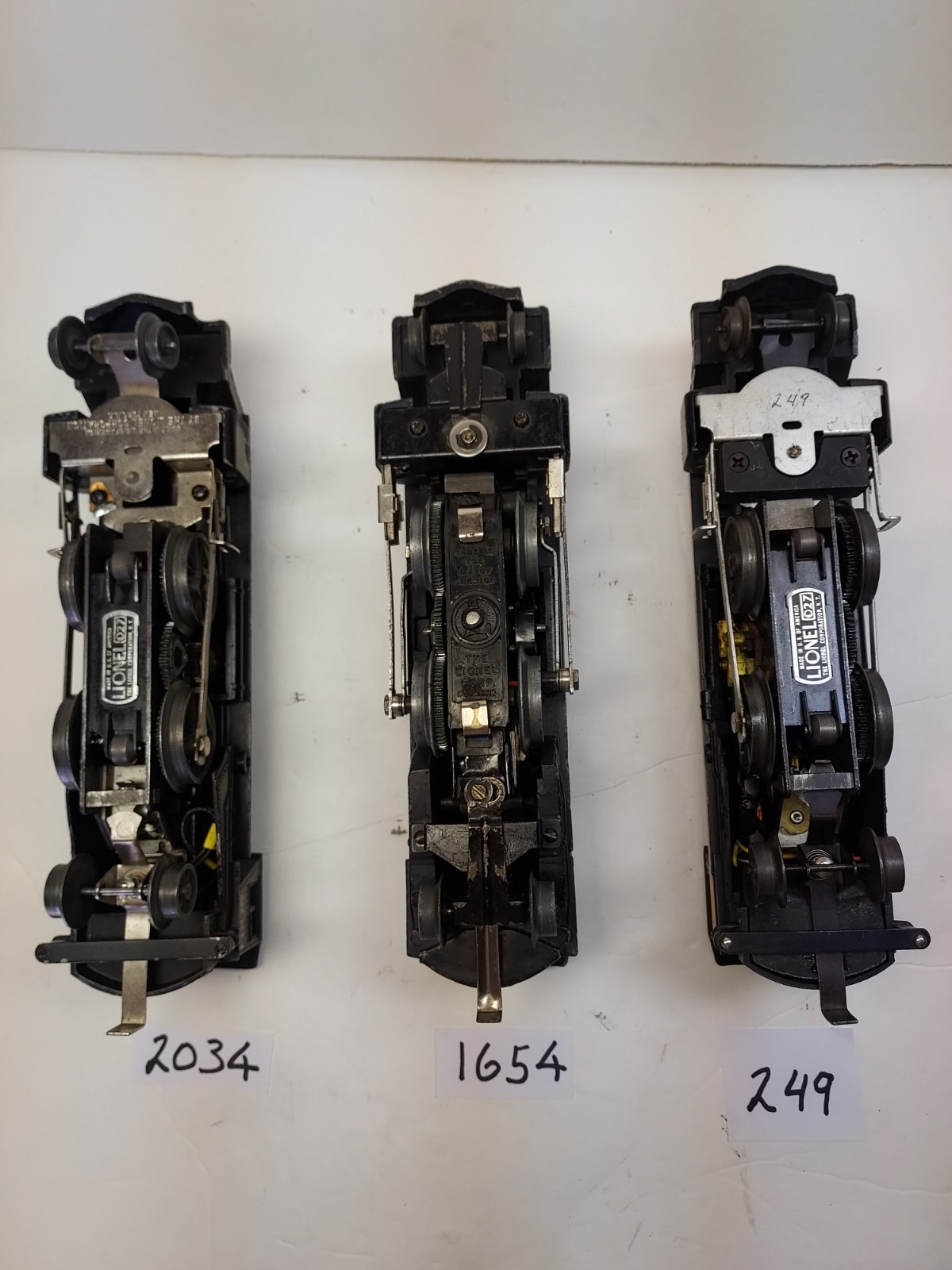 Vintage Postwar Lot Lionel 1654, 2034, 249 steam Locomotives