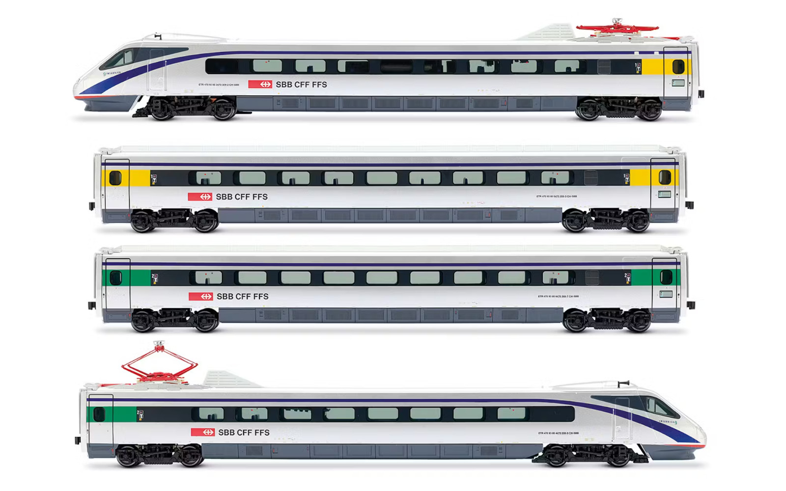 Rivarossi HR2964 ETR 470 SBB Electric Locomotive HO 1:87 DC, Lights, 2022