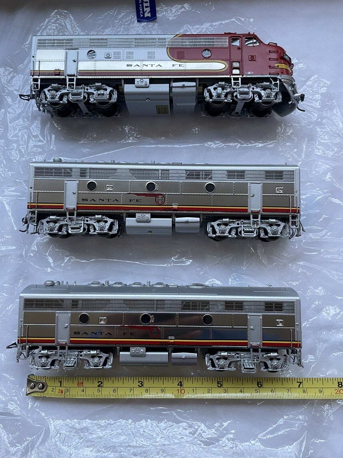 HO Brass Model-OMI 6490.1 AT&SF Santa Fe F7 A-B-B Set #3 # 340 A-B-L-F/P Mint