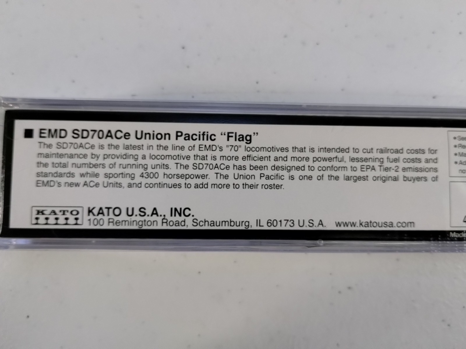 KATO 176-8404 N Scale SD70ACe Union Pacific UP #8444 DCC w/ MTL Couplers