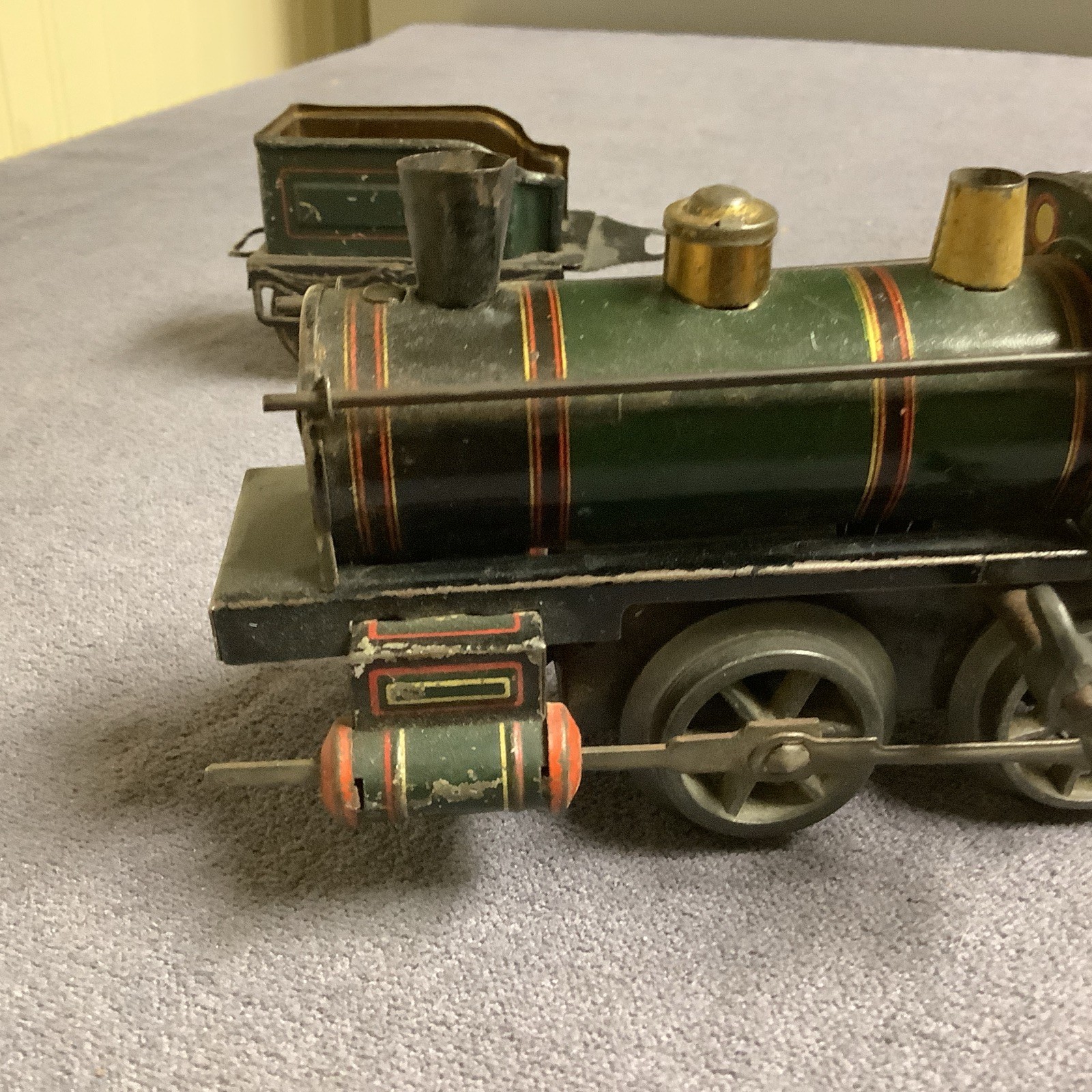 Vintage Karl Bub Clockwork Locomotive And Tender O Gauge Used Tested