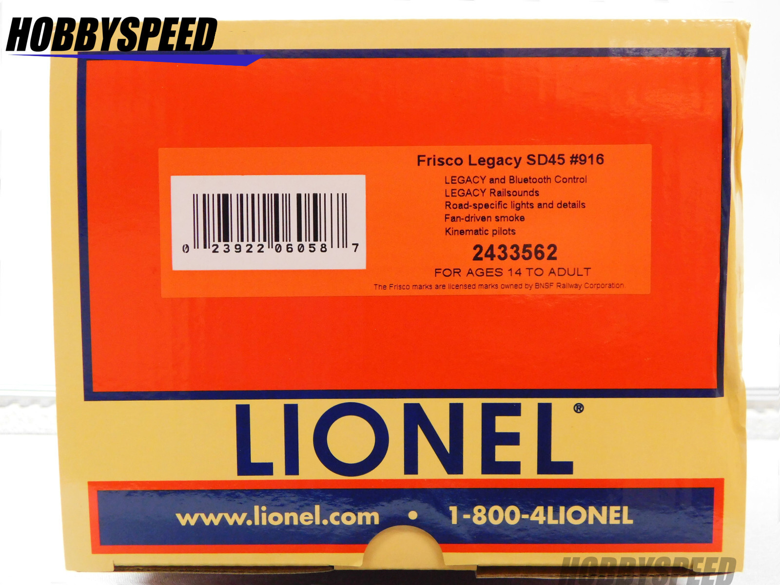 LIONEL FRISCO LEGACY SD45 DIESEL LOCOMOTIVE ENGINE #916 O GAUGE 2433562 NEW