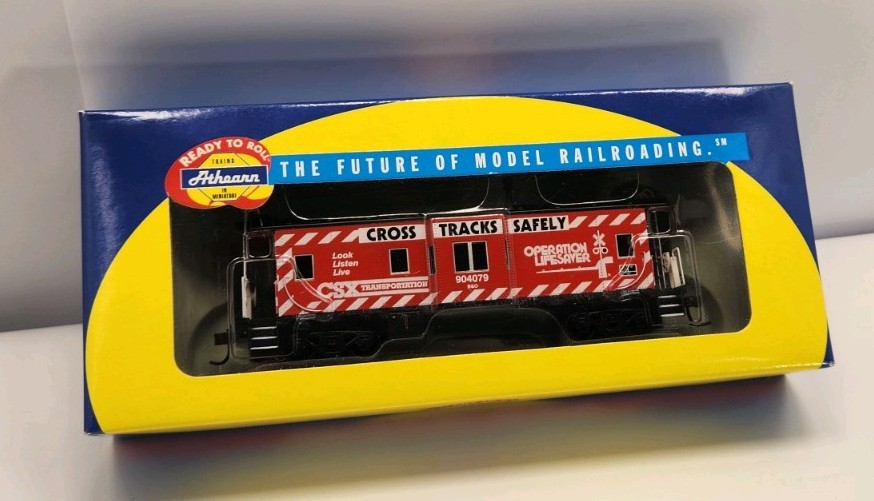 ATHEARN HO 7454 CSX-OLS BAY WINDOW CABOOSE 999628 MINT B53