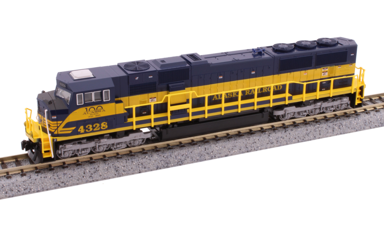 Kato 176-6412DCC N Scale EMD SD70MAC Alaska ARR 4328 with DCC (100th Anniversary
