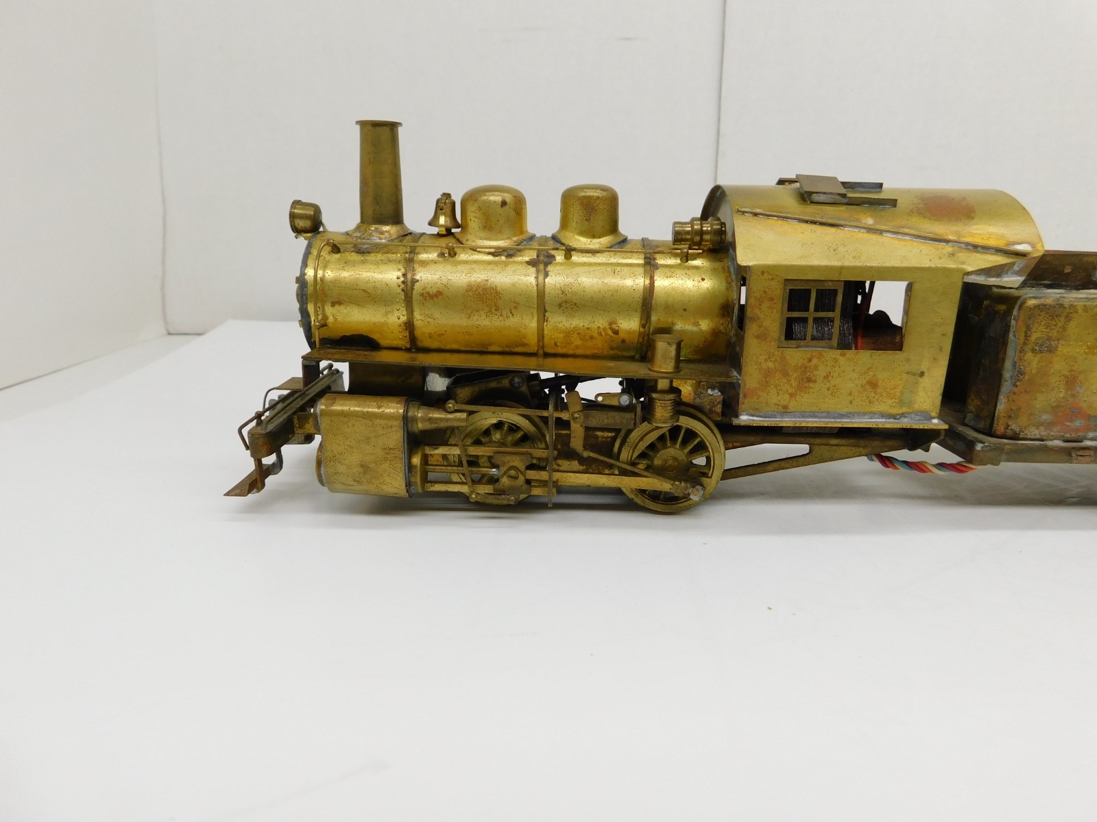 STEAM LOCOMOTIVE & TENDER 2 RAIL 0-4-0 BRASS O SCALE IMP C 16-A “PROJECT”