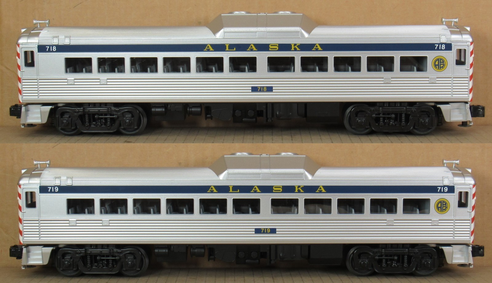 MTH Railking 30-2387-1/3 ARR Alaska Railroad 4-Car RDC Set w/PS2 O-Gauge LNIB
