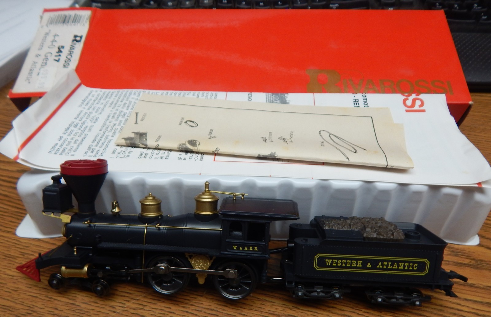 RIVAROSSI 5417 WESTERN & ATLANTIC 4-4-0 GENO LOCOMOTIVE TESTED & RUNS GREAT USED