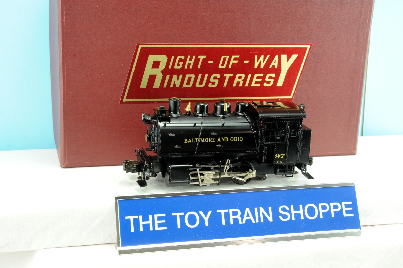 RIGHT-OF-WAY B&O BALTIMORE & OHIO 0-4-0 BRASS DOCKSIDE SWITCHER ENGINE-LNIB.