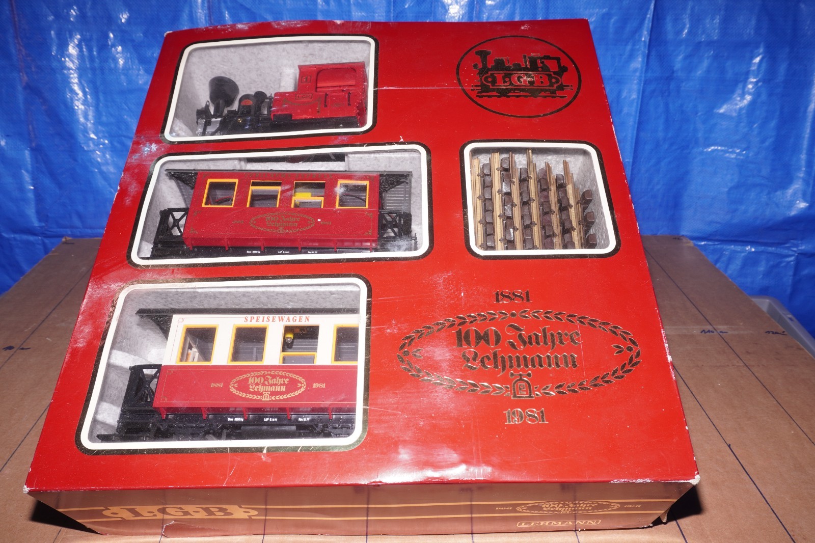 LGB G Steam Locomotive Set Stainz 1, 2 Cars + Track “100 Years Lehmann” OVP
