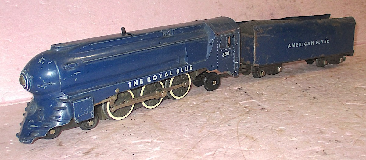 American Flyer 350 THE ROYAL BLUE 4-6-2 Die-Cast B&O Steam Locomotive TESTED
