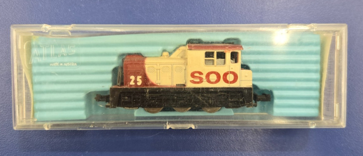 Atlas 4025 Plymouth 0-6-0 SOO Line Switcher #25 N Scale Vintage Model Train