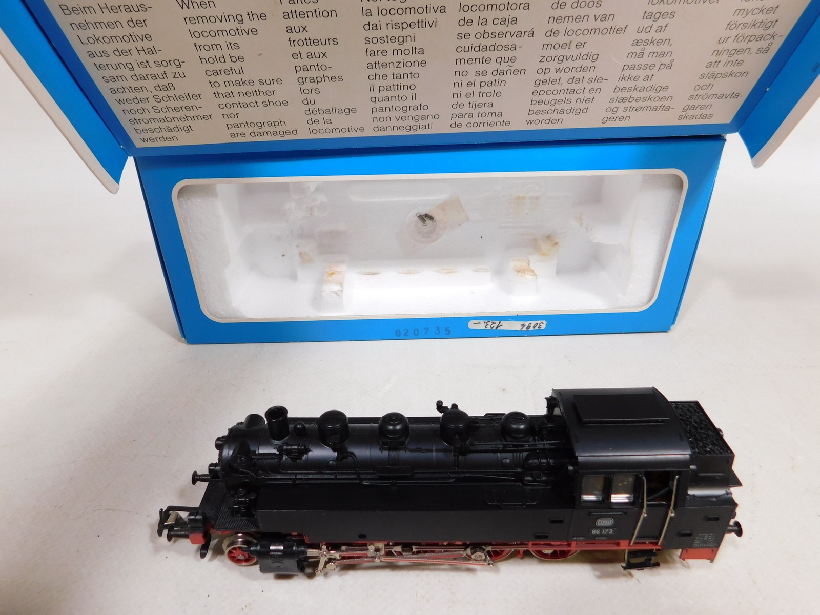 Märklin H0 AC 3096 Steam Locomotive Tender 86 173 DB Telex Very Good+ Box #